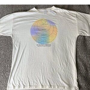 PacSun Smiley “Get Out of Your Comfort Zone” Graphic Tee XL NWT